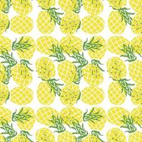Seamless pineapple pattern. vector illustration with pineapple icons on white background. Vintage pineapple pattern