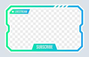 Landscape frame for live streaming video or editing video. Online stream futuristic technology style. vector