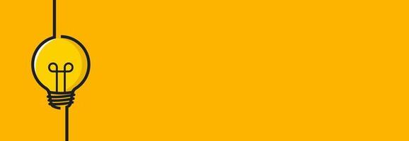 fondo de ilustración de línea mínima de lámpara en colores amarillos.