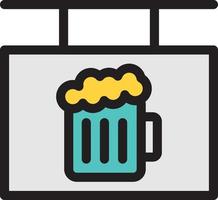 ilustración de vector de tablero de cerveza en un fondo. símbolos de calidad premium. iconos vectoriales para concepto y diseño gráfico.