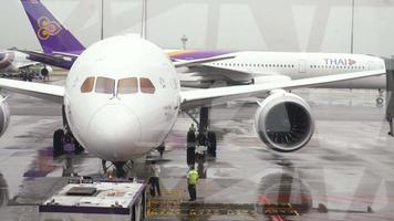 Thai Airways planes, traffic video