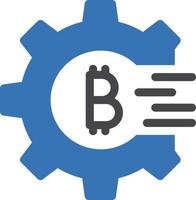 ilustración vectorial de configuración de bitcoin en un fondo. símbolos de calidad premium. iconos vectoriales para concepto y diseño gráfico. vector