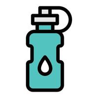 ilustración de vector de botella de agua en un fondo. símbolos de calidad premium. iconos vectoriales para concepto y diseño gráfico.