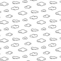 Hand drawn vector illustration of cloud pattern. Abstract doodle wallpaper