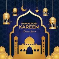 Gradient Common Elements For Ramadhan Kareem vector