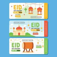 Eid Gift Voucher Collection vector