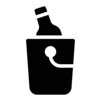 ilustración de vector de cubo de botella en un fondo. símbolos de calidad premium. iconos vectoriales para concepto y diseño gráfico.