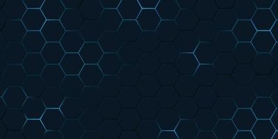 Vector polygon geometric design. Abstract technology concept. Abstract blue light background.