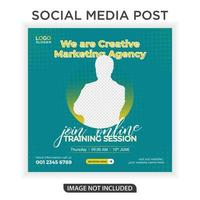 We are creative marketing agency web social media banner vector