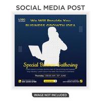 Business growth idea web banner social post vector