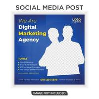 Digital marketing agency post web banner vector