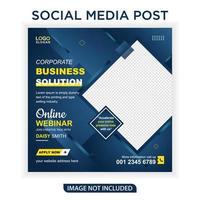 Creative agency business promotion social media post vector