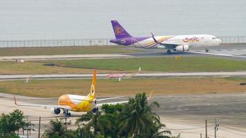 Airbus A320 Thai Smile on the runway