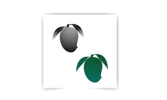 icono plano de mango, fruta y tropical, gráficos vectoriales, un patrón lineal sobre un fondo blanco vector