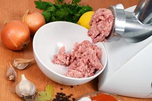 meat grinder and forcemeat photo