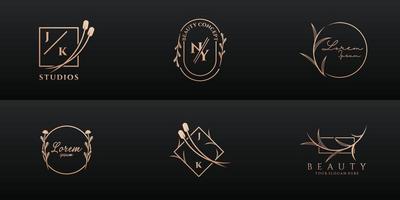 Luxury logo design collection for brand and corporate identity vector