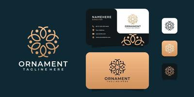 Creative modern luxury ornament beauty logo and business card vector design inspiration
