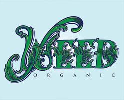 Classic weed leaf lettering words