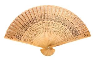wooden oriental fan photo