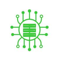 server icon isolated on white vector