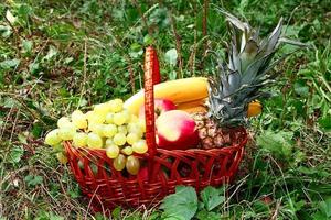 fruits on basket photo