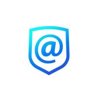 secure email, mail protection icon vector