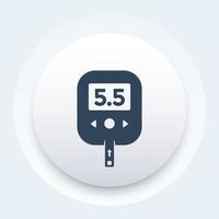 Glucose meter, glucometer vector icon