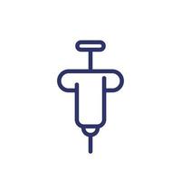 biopsy tool line icon on white vector