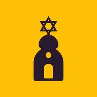 synagogue sign, simple icon vector