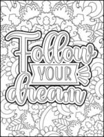 Motivational quotes coloring page. Inspirational quotes coloring page. Positive quotes coloring page. Good vibes. Motivational swear word. Motivational typography.