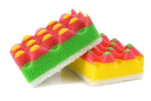 sponges for washing and taking away on a kitchen photo
