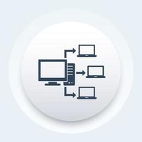 computer network, database server icon vector