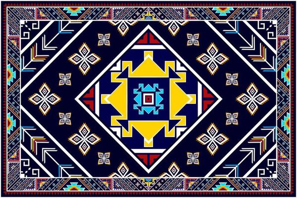 Ikat geometric abstract ethnic pattern design. Aztec fabric carpet mandala ornament ethnic chevron textile decoration wallpaper. Tribal boho native ethnic traditional embroidery vector background