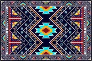 Ikat geometric abstract ethnic pattern design. Aztec fabric carpet mandala ornament ethnic chevron textile decoration wallpaper. Tribal boho native ethnic traditional embroidery vector background