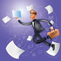 Business Man Designing Concept vector