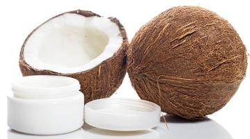 Coconut and moisturizer cream photo