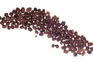 Coffe beans over white background photo