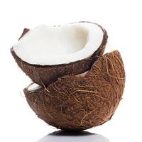 Coconuts on white background photo