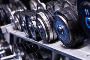 Close up of dumbells photo