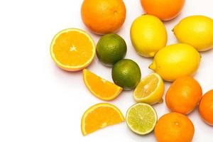 Different citrus fruits photo