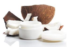 Coconut and moisturizer cream photo