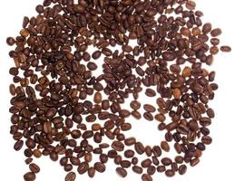 Coffe beans over white background photo