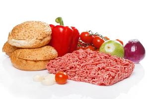 ingredientes para hamburguesa foto