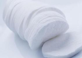 Closeup of cotton pads photo