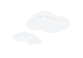 aislado de vector de nube de dibujos animados gris sobre fondo blanco