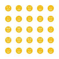 bored emoticons set vector