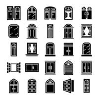 conjunto de iconos de ventana vector