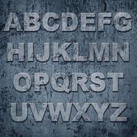Latters of alphabet on grunge texture photo