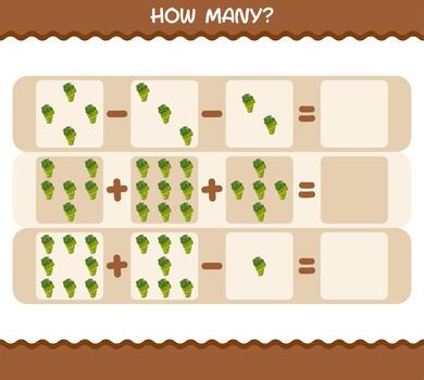 cuántas uvas blancas de dibujos animados. juego de conteo juego educativo para niños y niños pequeños en edad preescolar vector