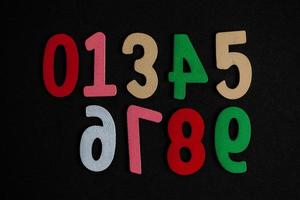 Background of numbers. from zero to nine. Numbers texture. Finance data concept. Matematic. Seamless pattern with numbers. financial crisis concept. Business success. photo